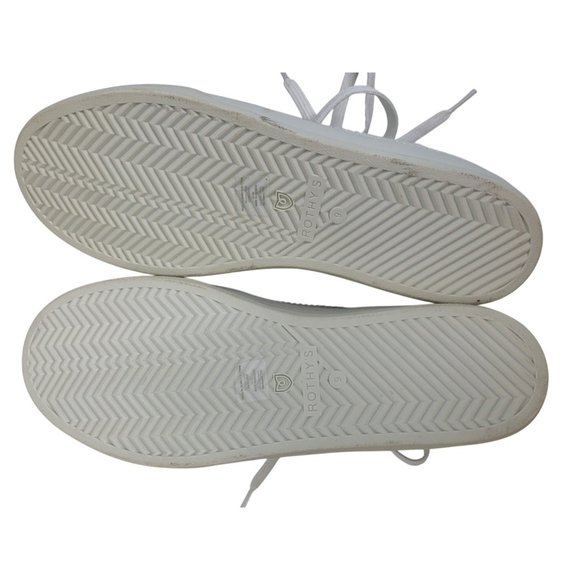 Rothys Womens White Knit Lace-Up Sneakers Size 9 Eco-Friendly EUC - Picture 9 of 12